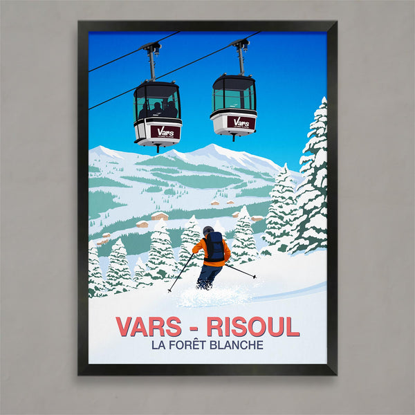 Vars - Risoul ski poster