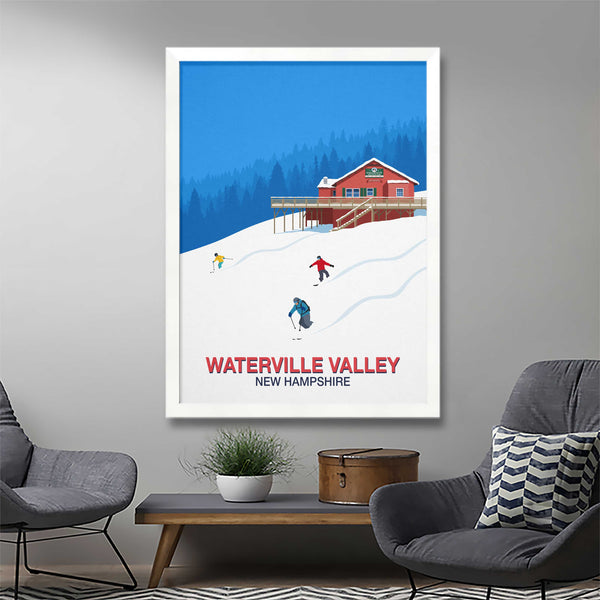 Affiche de ski de la vallée de Waterville