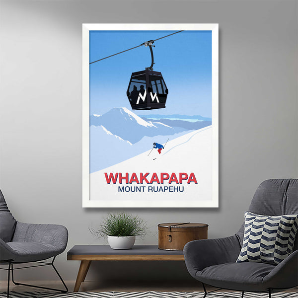 Whakapapa ski poster