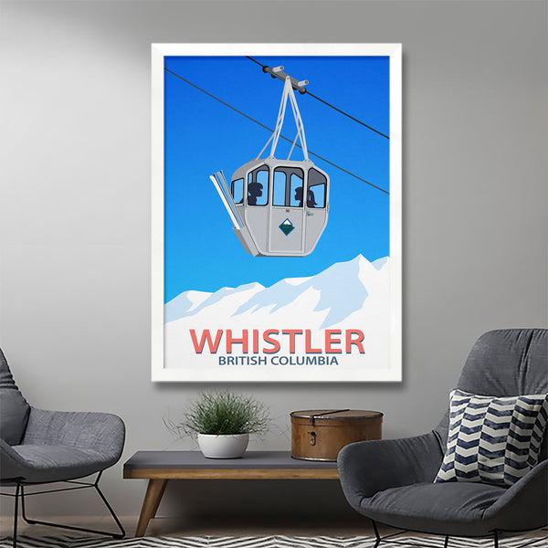 Whistler vintage gondola poster