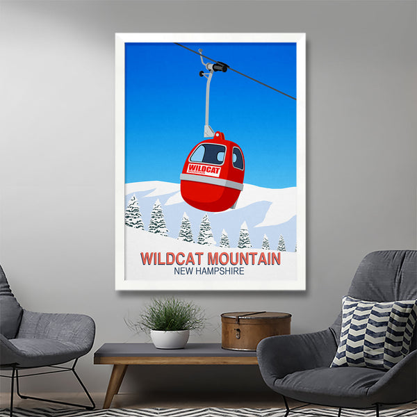 Wildcat Mountain ski poster