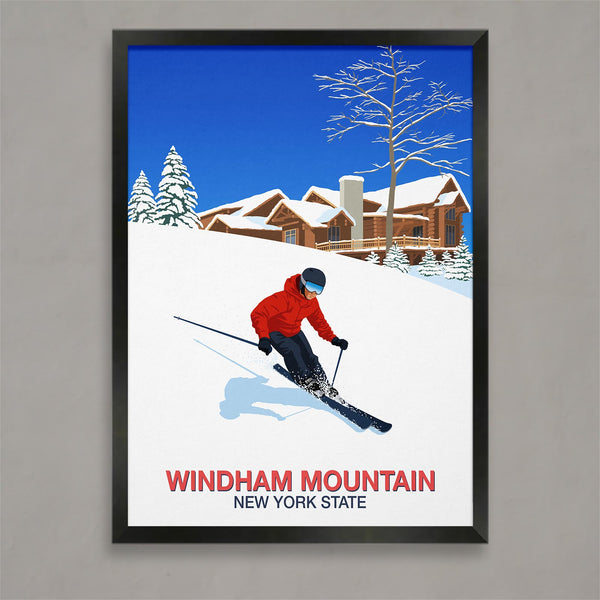 Windham Mountain ski poster