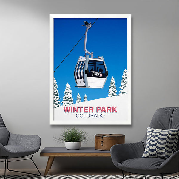 Winter Park gondola poster