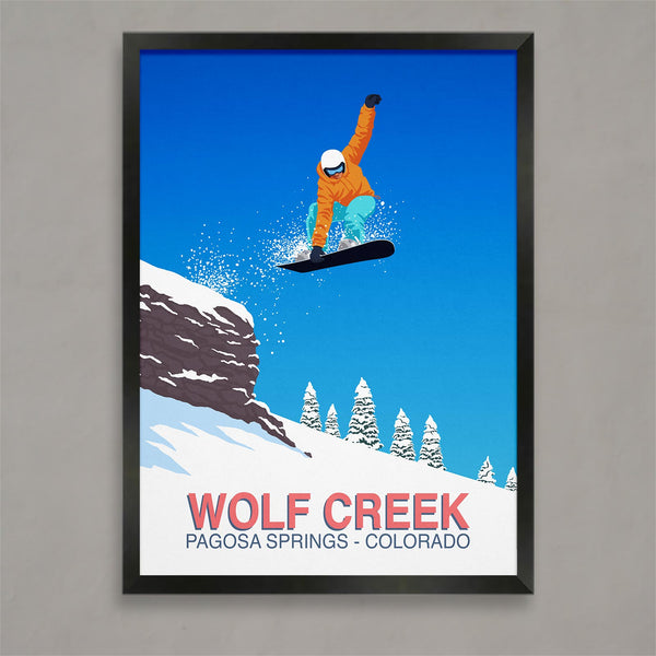 Affiche de snowboard Wolf Creek