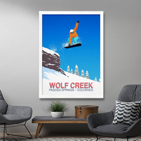 Affiche de snowboard Wolf Creek