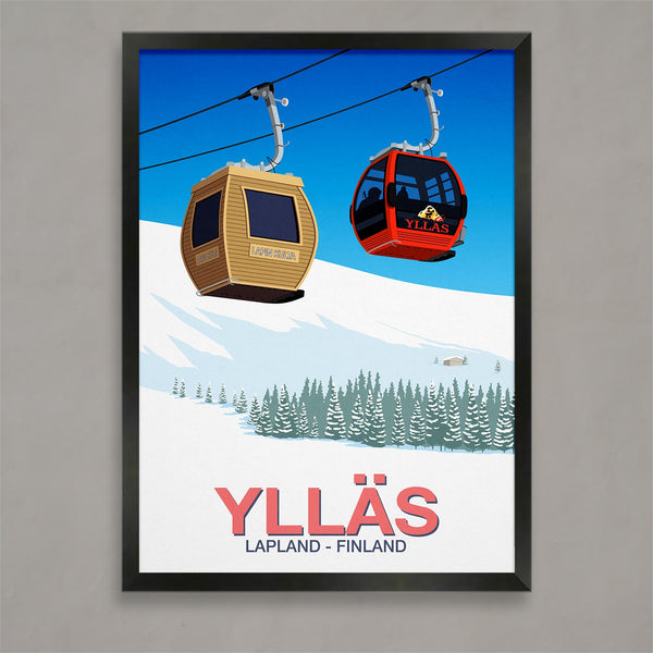 Yllas ski resort poster