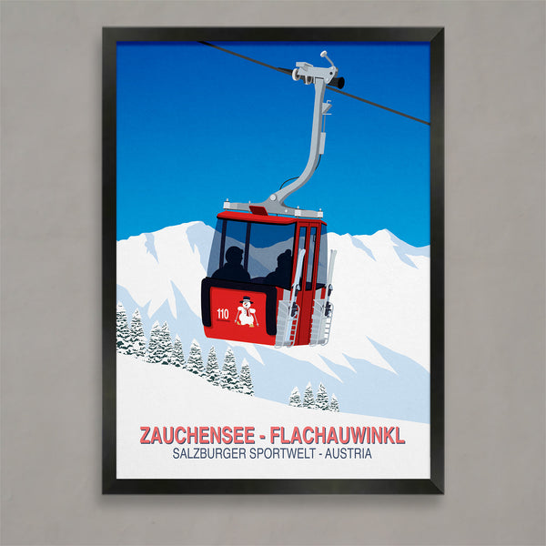 Zauchensee - Flachauwinkl ski poster