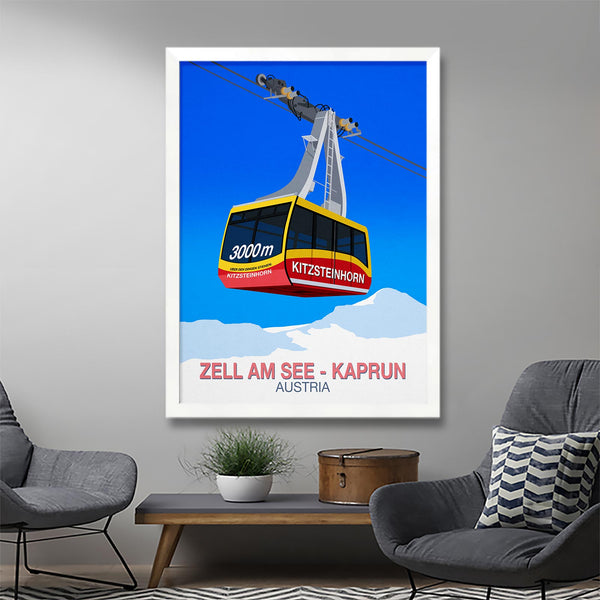 Zell am See - Affiche de ski de Kaprun