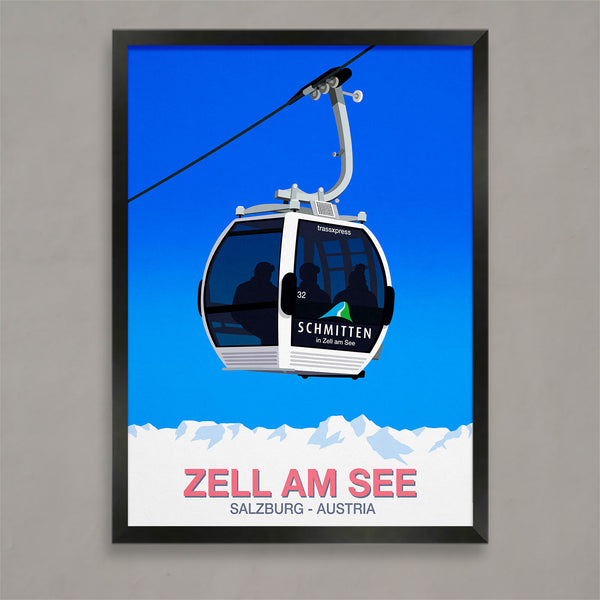 Zell am See gondola poster