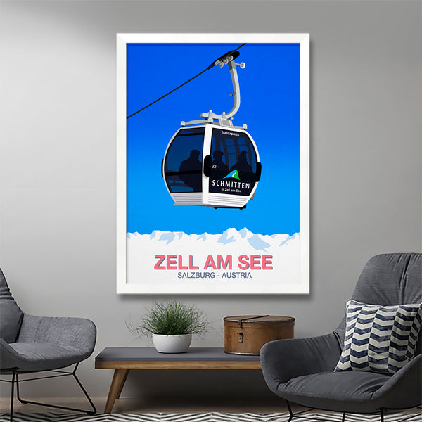 Zell am See gondola poster