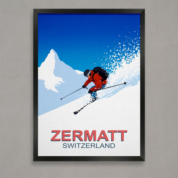 Affiche de ski de Zermatt