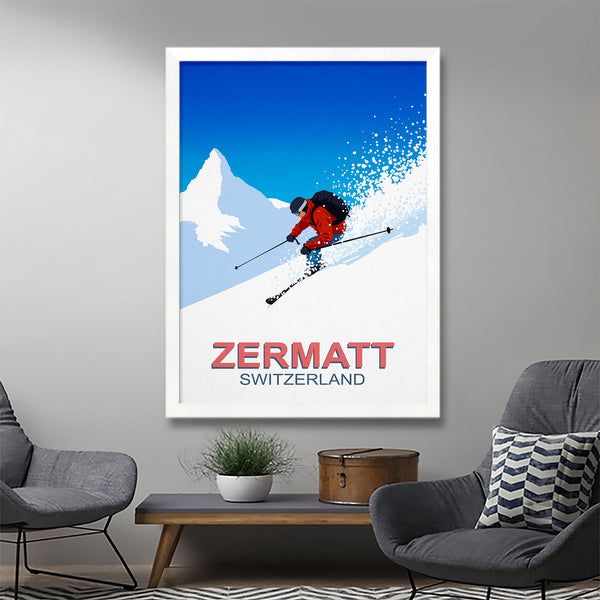 Affiche de ski de Zermatt