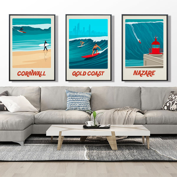 Ensemble de 3 impressions de surf, choisissez 3 affiches dans la section des affiches de surf de ma boutique.